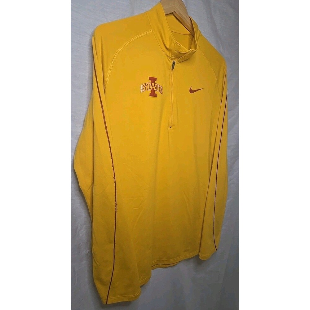 Iowa State Cyclones Nike Long Sleeve Shirt, Made In USA, Sz Large, Yellow/Red - Picture 3 of 9